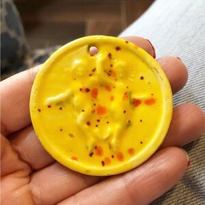 Handmade Ceramic “Gemini” Zodiac Pendant or Ornament